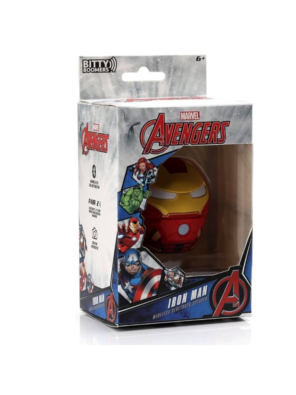 Bitty Boomers Bitty Box Marvel Iron Man Helmet Bluetooth Speaker Keychain